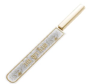 Picture of Faux Leather Knife Blade Cover Elevated Stones Kosel Design Gold 5.1"